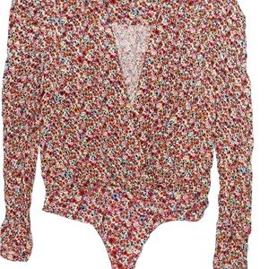 AFRM Floral Long Sleeve Bodysuit